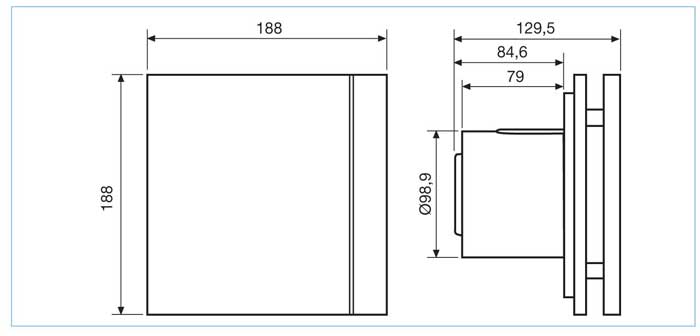 ابعاد هواکش خانگی بارسلون s&p