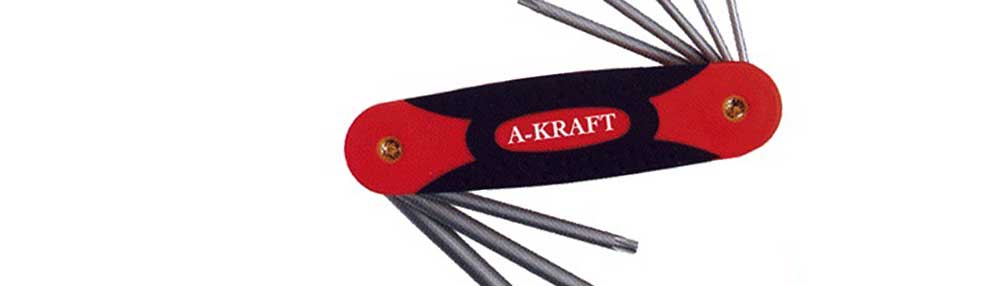 آچار آلن چاقویی قاب پلاستیکی 6عددی AKRAFT 2.5*8mm