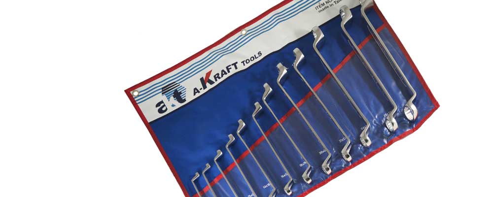 آچار دوسر رینگ 75درجه کیفی 8عددی AKRAFT