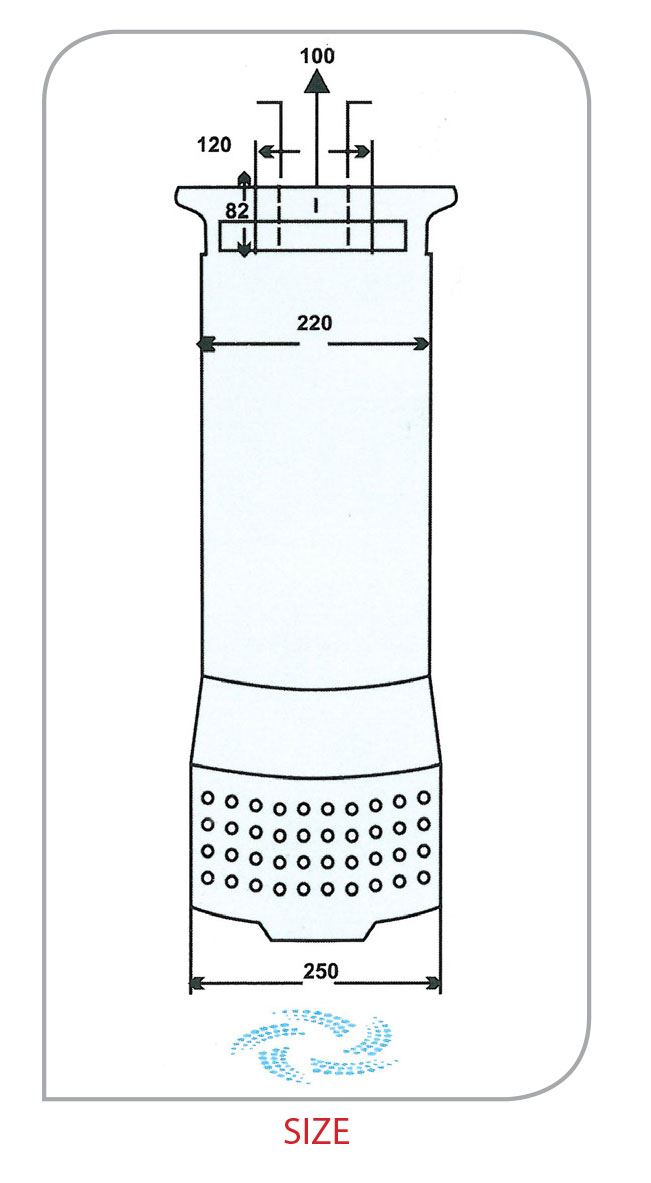 ابعاد پمپ کفکش 50 متری فدک مدل F 32/1