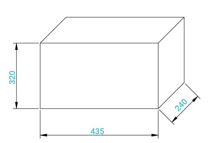 ابعاد بسته بندی پمپ آب دو پروانه ابارا CDA 3.00 T IE3