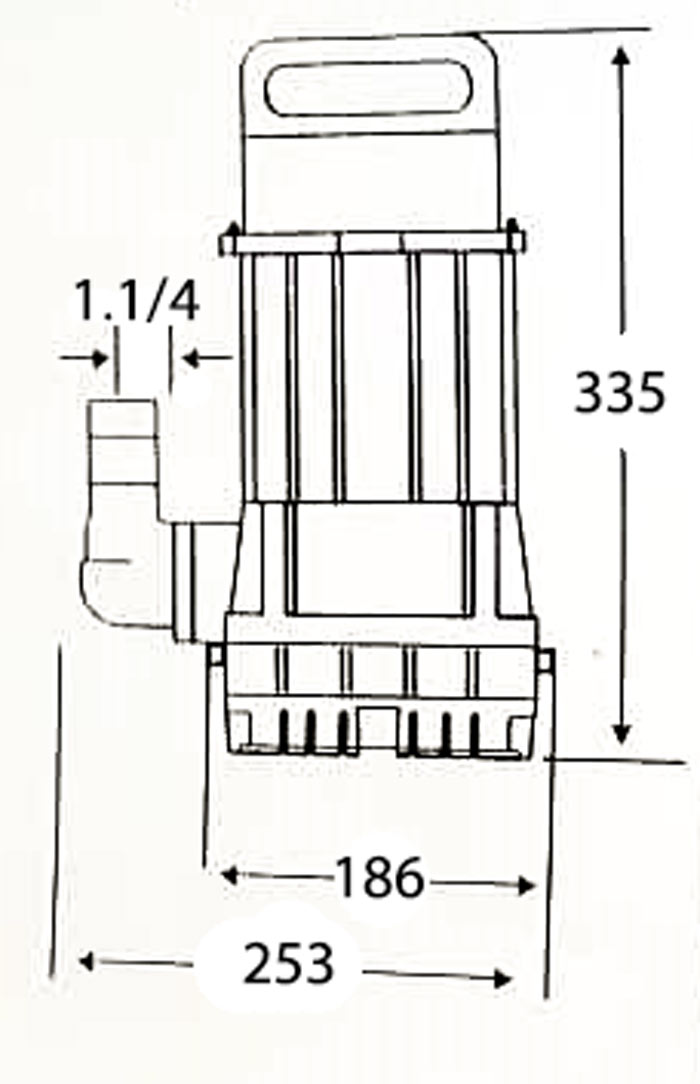 ابعاد پمپ کف کش مدل آبراه AP-14-.4