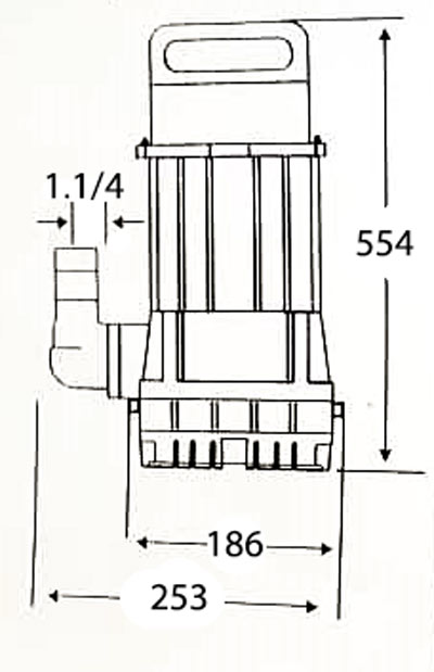 ابعاد پمپ کف کش مدل آبراه AP-78.4