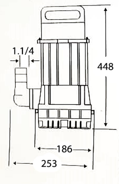 ابعاد پمپ کفکش آبراه مدل AP-56.4F