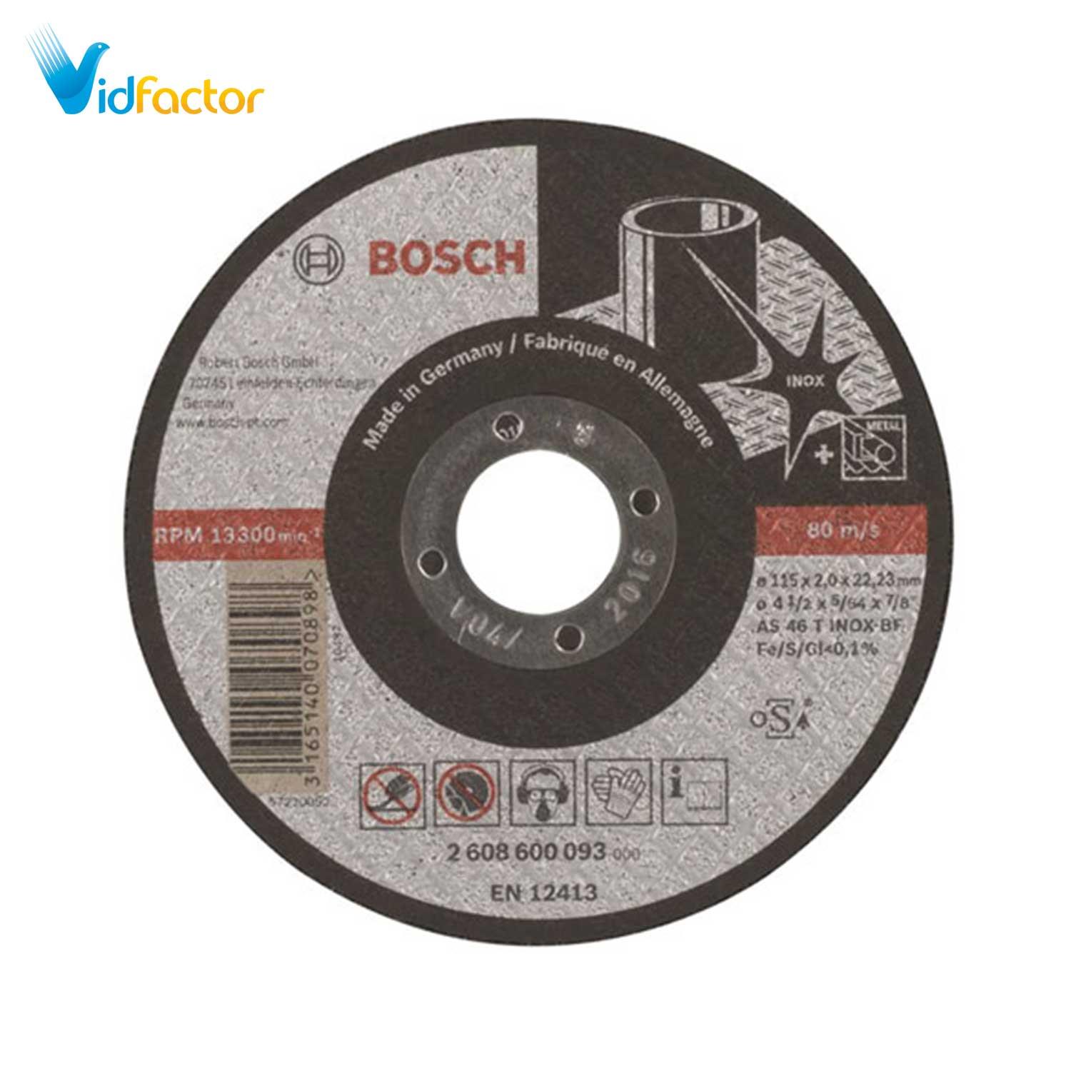 صفحه برش تخت استیل Bosch D115x2x22.2mm 2608600093