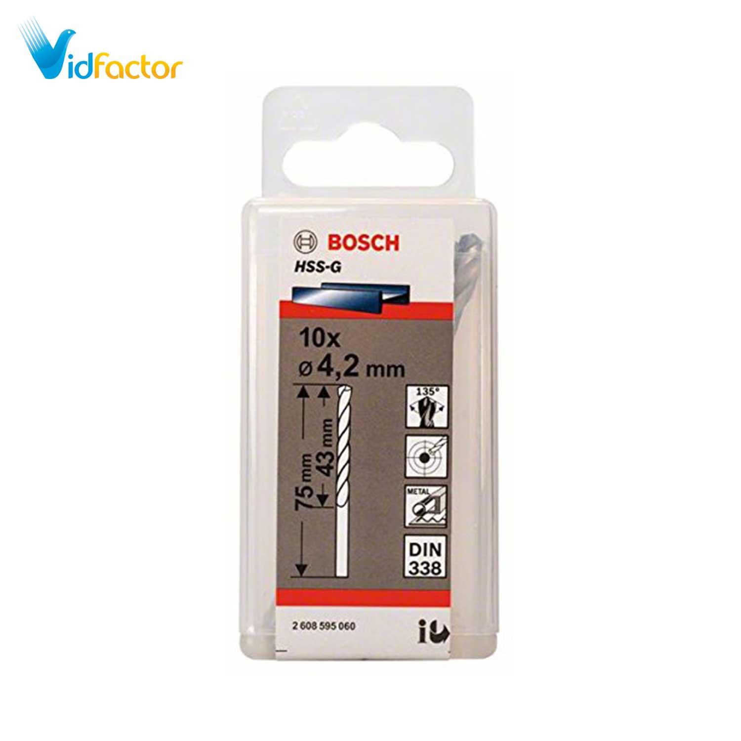 مته فلز 10 تایی Bosch HSS-G D4.2mm